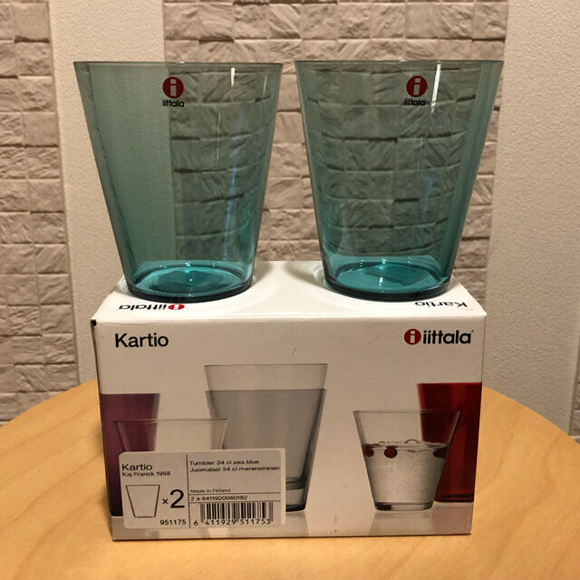 キッチン/食器廃盤 イッタラ iittala カルティオ マウスブロー シーブルー 34cl