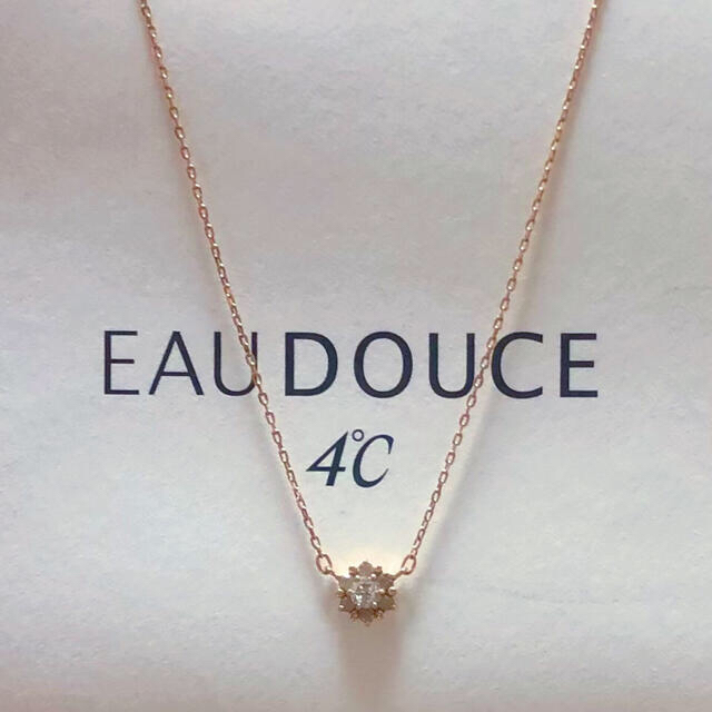 4℃ - EAUDOUCE4℃オデュース4ドシーネックレスピンクゴールド10Kの通販