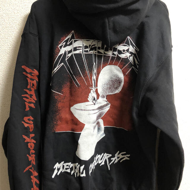 Metallica ジップパーカー オフィシャル 袖プリントあり