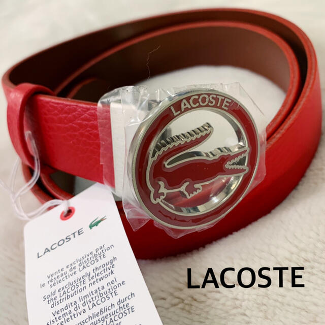 LACOSTE(ラコステ)の【新品★レア★Sale】LACOSTE ☆ ラコステ クロコバックル 赤ベルト  レディースのファッション小物(ベルト)の商品写真