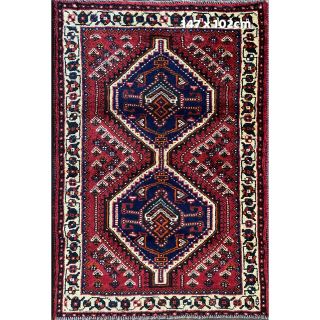 シラーズ産 ペルシャ絨毯 トライバルラグ 147×102cm(ラグ)