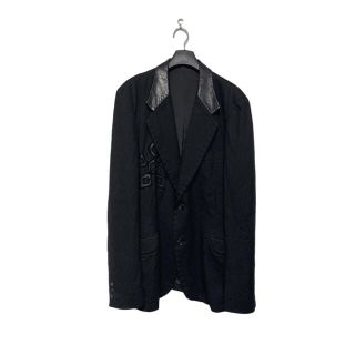 ヨウジヤマモト(Yohji Yamamoto)の 2003AW ヨウジヤマモト レザーカットワークジャケット 【1600】(テーラードジャケット)