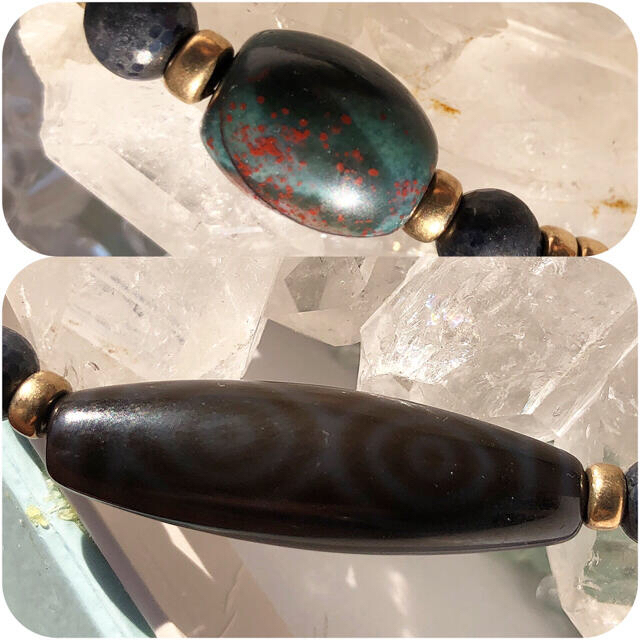 グリーンターラ 黒龍眼天珠 & 朱砂虎牙天珠 売り物 nuves.com.sv