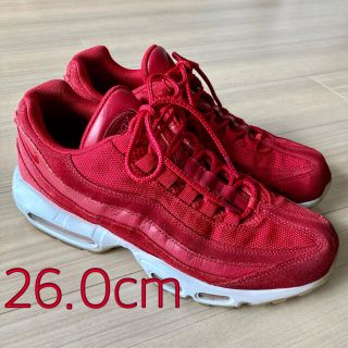 ナイキ(NIKE)の週末値下げ！NIKE AIR MAX95 赤×白 26cm(スニーカー)