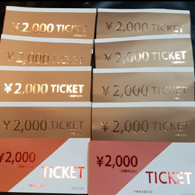 ヤマダヤ　チケット　6000円分