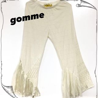 ゴム(gomme)のgomme★異素材白パンツ(その他)