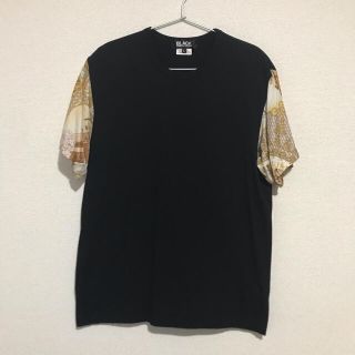 ブラックコムデギャルソン(BLACK COMME des GARCONS)のシルク切り替え Tシャツ BLACK COMME des GARCONS(Tシャツ/カットソー(半袖/袖なし))