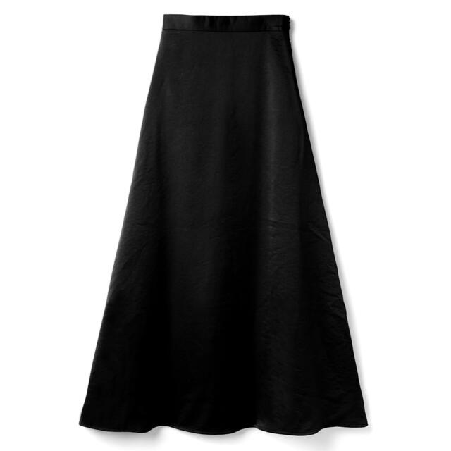 GRL(グレイル)のGRL サテンロングスカート ブラック レディースのスカート(ロングスカート)の商品写真