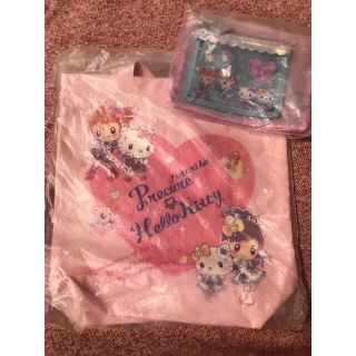 サンリオ(サンリオ)の完売品　ハローキティ×ふたりはプリキュア トートバック&フラットポーチ(トートバッグ)