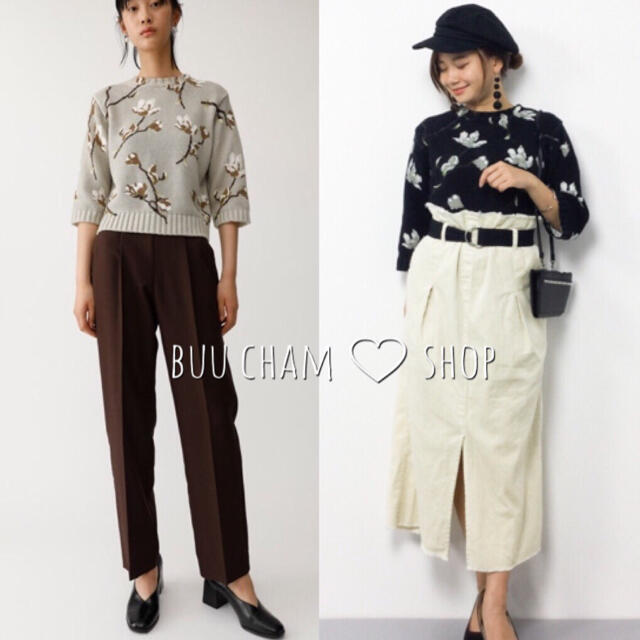 moussy(マウジー)のMOUSSY♡FLOWER PRINT KNIT フラワープリントニット 花柄 レディースのトップス(ニット/セーター)の商品写真