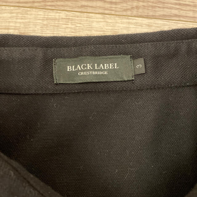 BURBERRY BLACK LABEL(バーバリーブラックレーベル)のBURBERRY BLACK LABEL メンズポロシャツ 半袖 黒 ブラック メンズのトップス(ポロシャツ)の商品写真