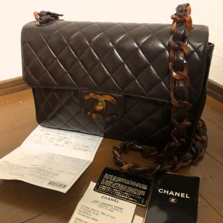 CHANEL ヴィンテージシャネル バッグ 鼈甲ショルダー