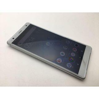 ソニー(SONY)のSIMフリー au Xperia XZ2 SOV37 シルバー◆美品◆29(スマートフォン本体)