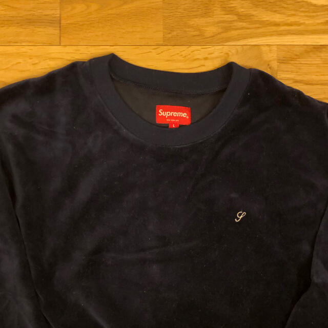 Supreme Velour Crewneck L ベロア スウェット