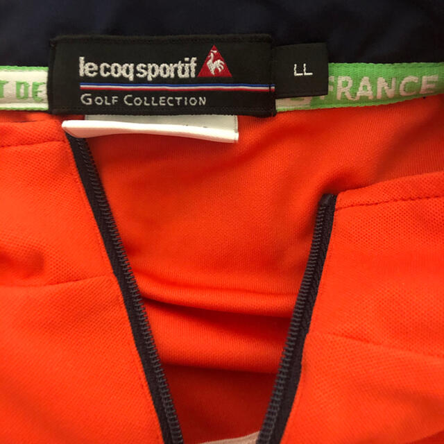 le coq sportif(ルコックスポルティフ)のルコックゴルフ　ハーフジップアップシャツ　オレンジ スポーツ/アウトドアのゴルフ(ウエア)の商品写真