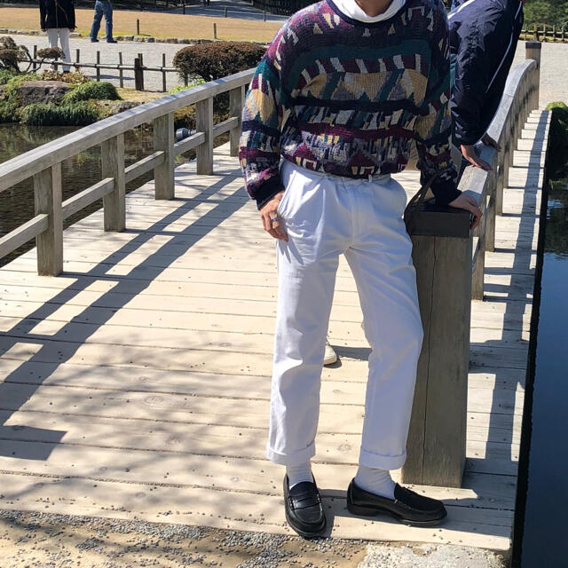 一点物】90's 総柄ニット 幾何学 菅田将暉 の通販 by shop|ラクマ