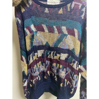 一点物】90's 総柄ニット 幾何学 菅田将暉 の通販 by shop|ラクマ