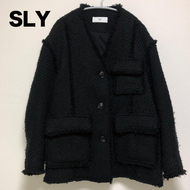 SLY OVER TWEED ジャケット ブラック 定価17,600円