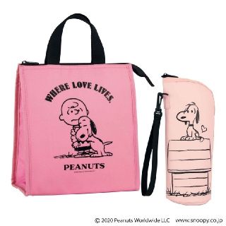 ピーナッツ(PEANUTS)のsweet7月号付録スヌーピー保冷保温バッグ&ペットボトルホルダーのセット(弁当用品)