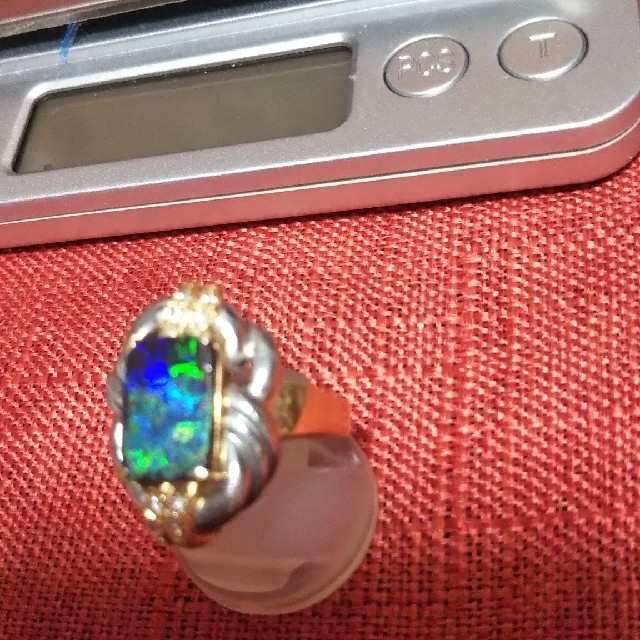 リング 専用商品です。コンビ(pt×k18)ブラックオパールリングの通販
