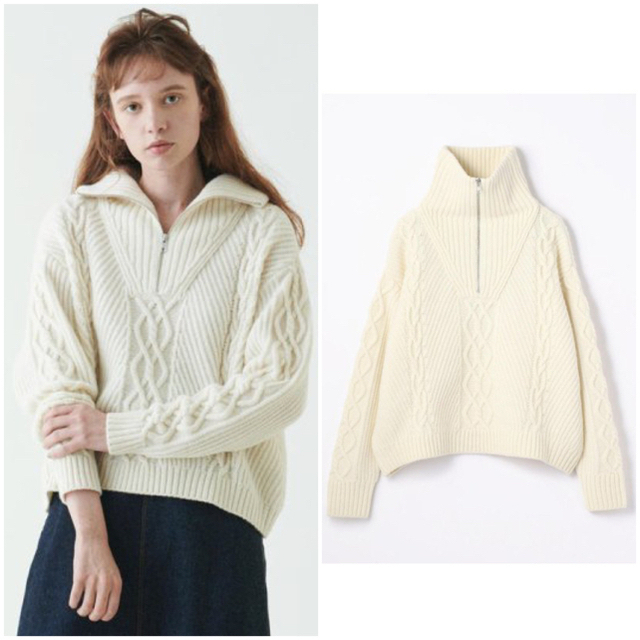 MACPHEE - 18AW MACPHEE エアリーウール ハーフジップアッププル