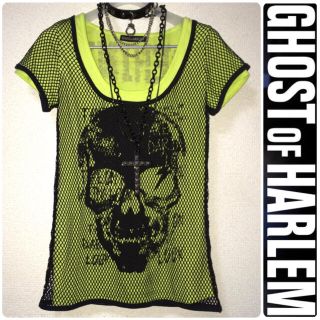 ゴーストオブハーレム(GHOST OF HARLEM)のGHOST☆ネオンカラーメッシュ重ねT(Tシャツ(半袖/袖なし))