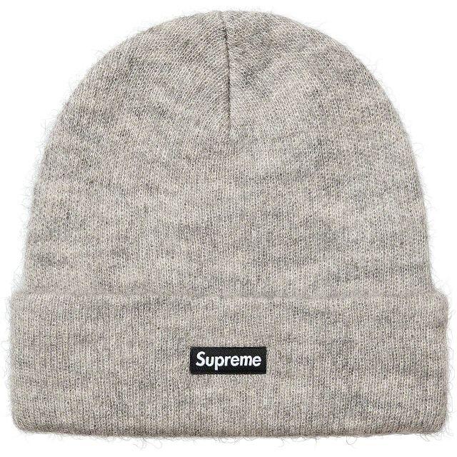 本物の Supreme Mohair Beanie Grey モヘア ビーニー グレー | skien