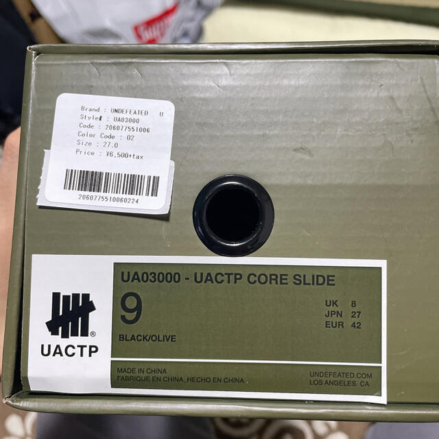 UNDEFEATED(アンディフィーテッド)の新品！UNDEFEATED UA03000 UACTP CORE SLIDE  メンズの靴/シューズ(サンダル)の商品写真