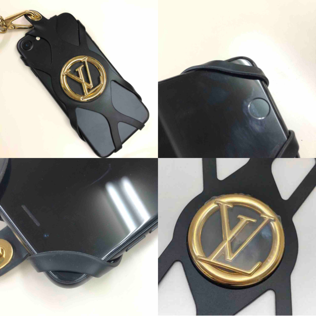 LOUIS VUITTON(ルイヴィトン)のルイヴィトン M68382 フォンホルダー・ルイーズ ラバー  ブラック スマホ/家電/カメラのスマホアクセサリー(iPhoneケース)の商品写真