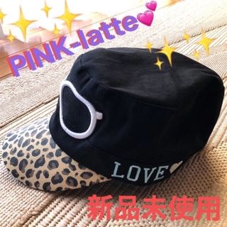 ピンクラテ(PINK-latte)のピンクラテ ♥BLACK♥キャップ  (帽子)