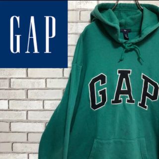 ギャップ(GAP)の【レア】GAP☆グリーンビッグサイズフリースパーカー90s(パーカー)