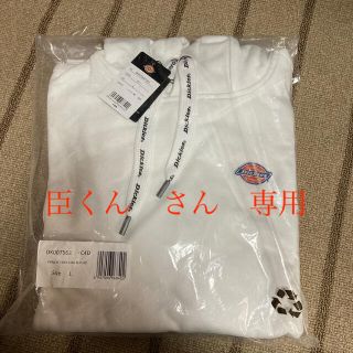 ディッキーズ(Dickies)のメンズ　白　パーカー　Lサイズ(パーカー)