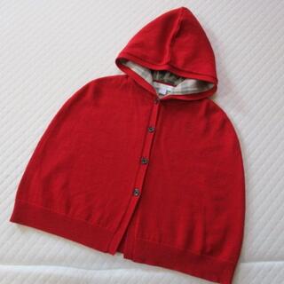 バーバリー(BURBERRY)の子供服 バーバリー 赤 カシミヤ混 ニット 24M/92㎝ 三陽商会 美品(ニット)