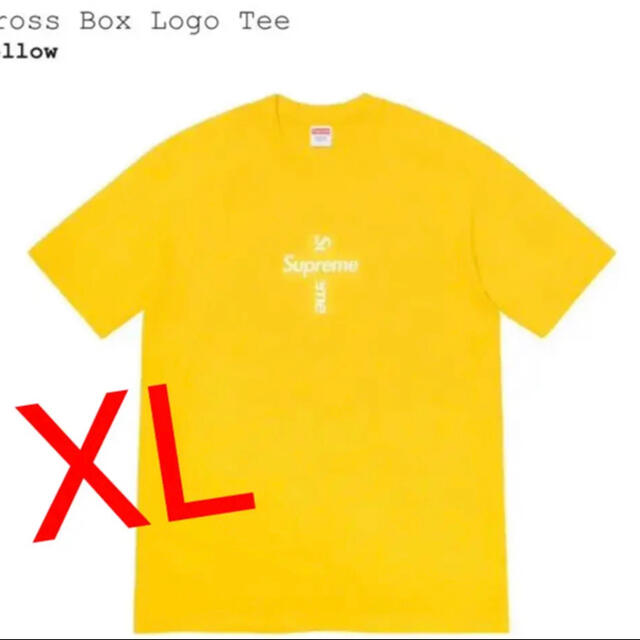 Tシャツ/カットソー(半袖/袖なし)Supreme cross box logo tee yellow