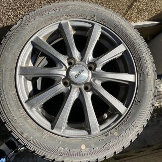 グッドイヤー(Goodyear)のスタッドレスタイヤホイール4本セット　155/65/14 Nボックス　タント(タイヤ・ホイールセット)