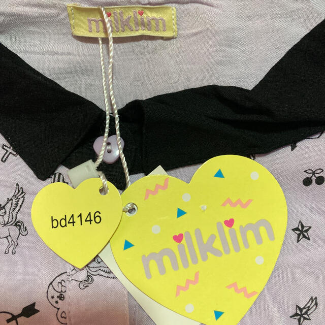 milklim(ミルクリーム)の新品ハートポケット付きペガサス、くまさん、ケーキ、アメ、☆、さくらんぼ柄ブラウス レディースのトップス(シャツ/ブラウス(長袖/七分))の商品写真