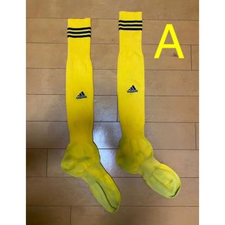 アディダス(adidas)のadidas 黄色サッカーソックス×2足　バラ売り可(その他)