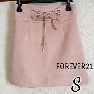 フォーエバートゥエンティーワン(FOREVER 21)のFOREVER21　ミニスカート　Sサイズ　ピンク　スエード調(ミニスカート)