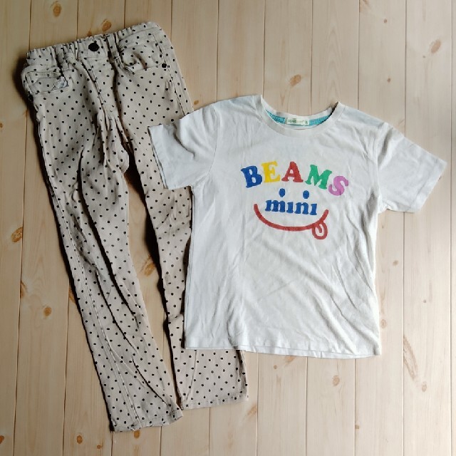 BEAMS(ビームス)の半袖シャツ&長ズボン キッズ/ベビー/マタニティのキッズ服女の子用(90cm~)(Tシャツ/カットソー)の商品写真