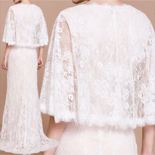 TadashiShoji値下！タダシ　ショージ　Tadashi Shoji シアレーススカラップガウン