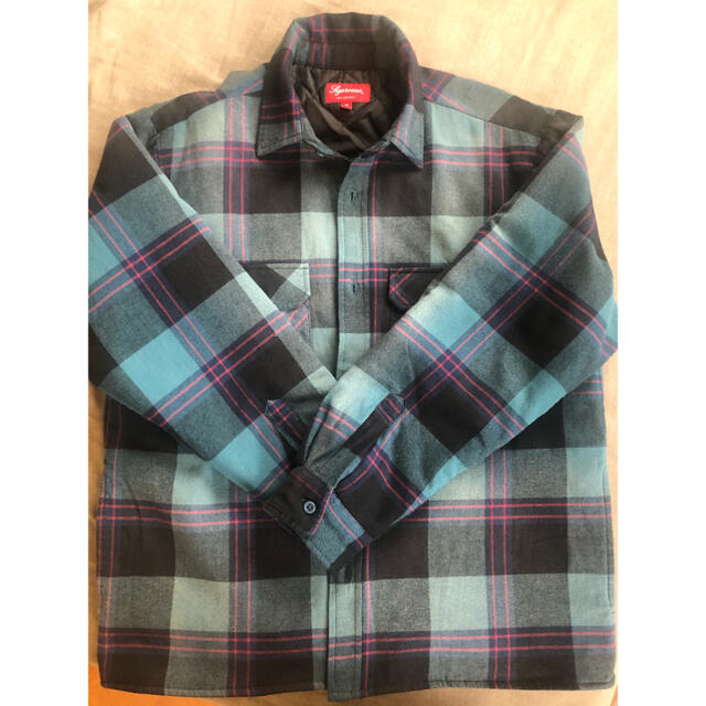 Supreme Quilted Flannel ShirtカラーTeal