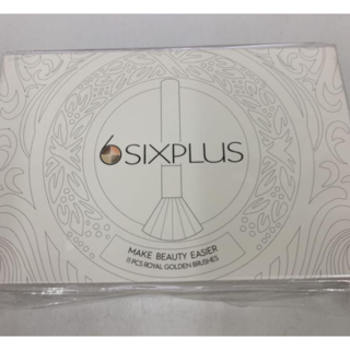 SIXPLUS 貴族のゴールド メイクブラシ11本セット ブラウン化粧ポーチ付き(その他)