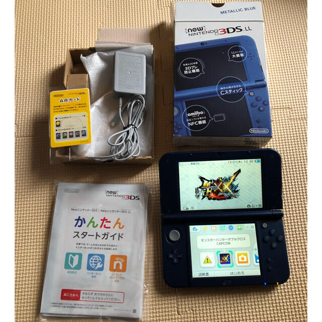 Nintendo 3DS ニンテンドー ブルー本体+モンハンMHXX
