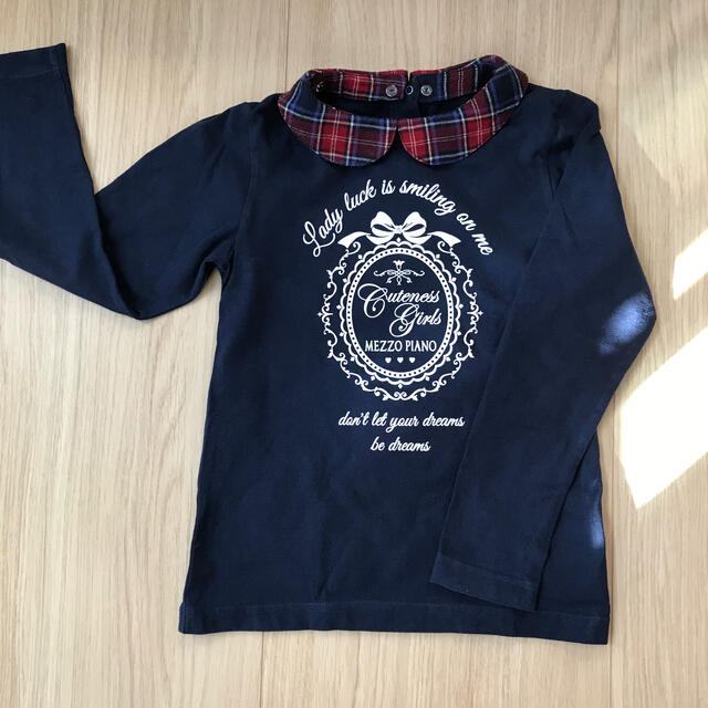 mezzo piano(メゾピアノ)のメゾピアノ　2wayロンＴ　S140 キッズ/ベビー/マタニティのキッズ服女の子用(90cm~)(Tシャツ/カットソー)の商品写真