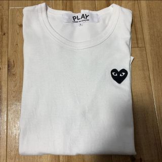 コムデギャルソン(COMME des GARCONS)のコムデギャルソンプレイ　Tシャツ　Lサイズ　白(Tシャツ/カットソー(半袖/袖なし))