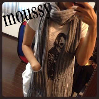 マウジー(moussy)の【moussy】フード付ロングマフラー♡(マフラー/ショール)