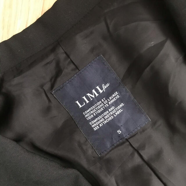 美品  LIMI feu 19SS ウールギャバ ビックショールカラージャケット