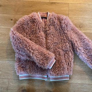 ザラ(ZARA)のファーコート　ピンク　！1/23値下げ！(毛皮/ファーコート)