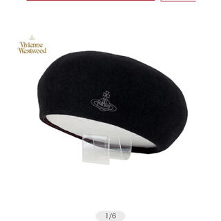 ヴィヴィアンウエストウッド(Vivienne Westwood)のヴィヴィアン・ウエストウッド　ベレー　黒　サイズS〜M(ハンチング/ベレー帽)