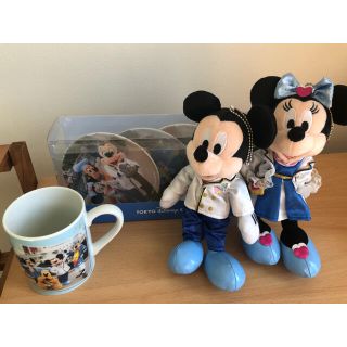 ディズニー(Disney)のディズニーシー　プラザセット　ミッキーミニーぬいば　おまけ付き(その他)